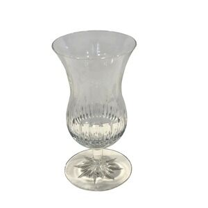 Waterford Crystal Vase Signed Pedestal Flared 6.75" Cut Glass Star‎ Base